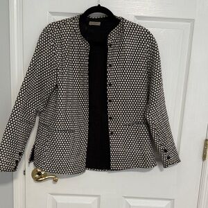Women's Black and White Polka Dot Jacket